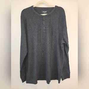 RHONE Men's Dark Gray Waffle Long Sleeve Shirt Size Xxl Nwt